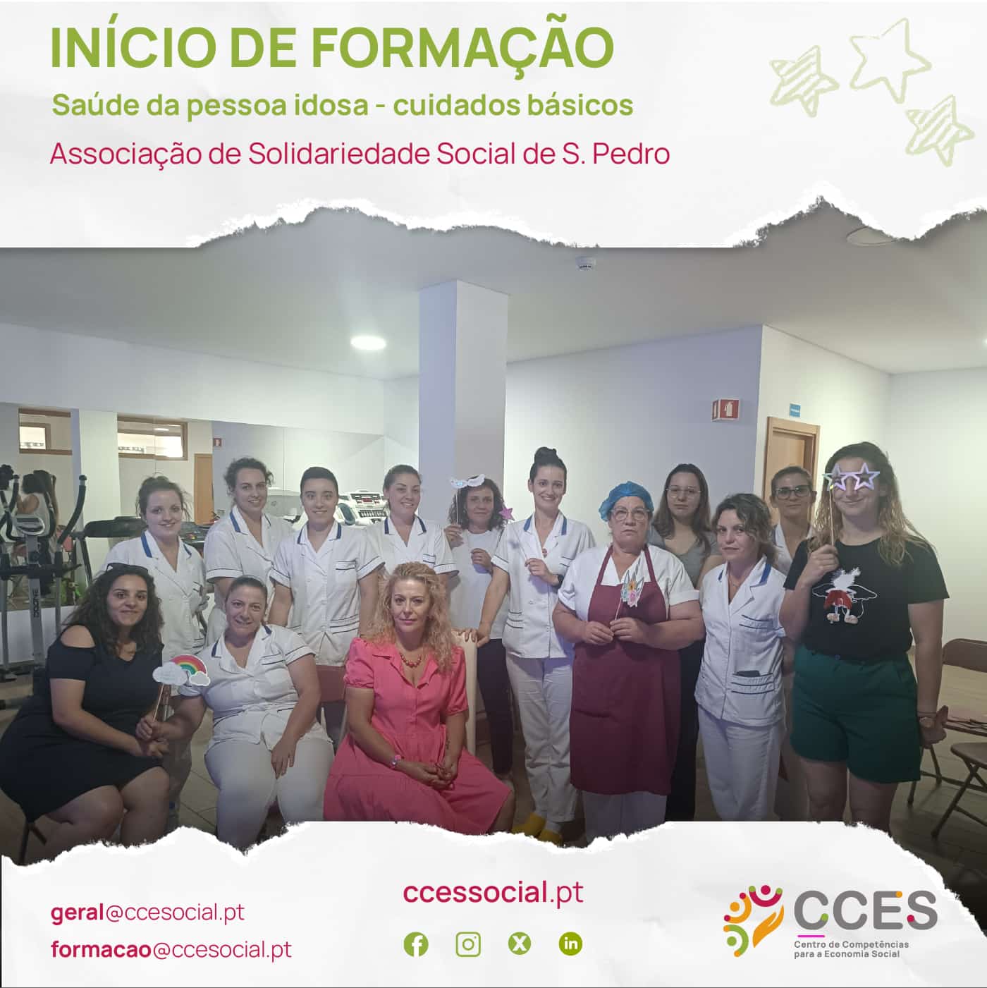 INÍCIO DE FORMAÇÃO – Saúde da pessoa idosa – cuidados básicos – Associação de Solidariedade Social de S. Pedro
