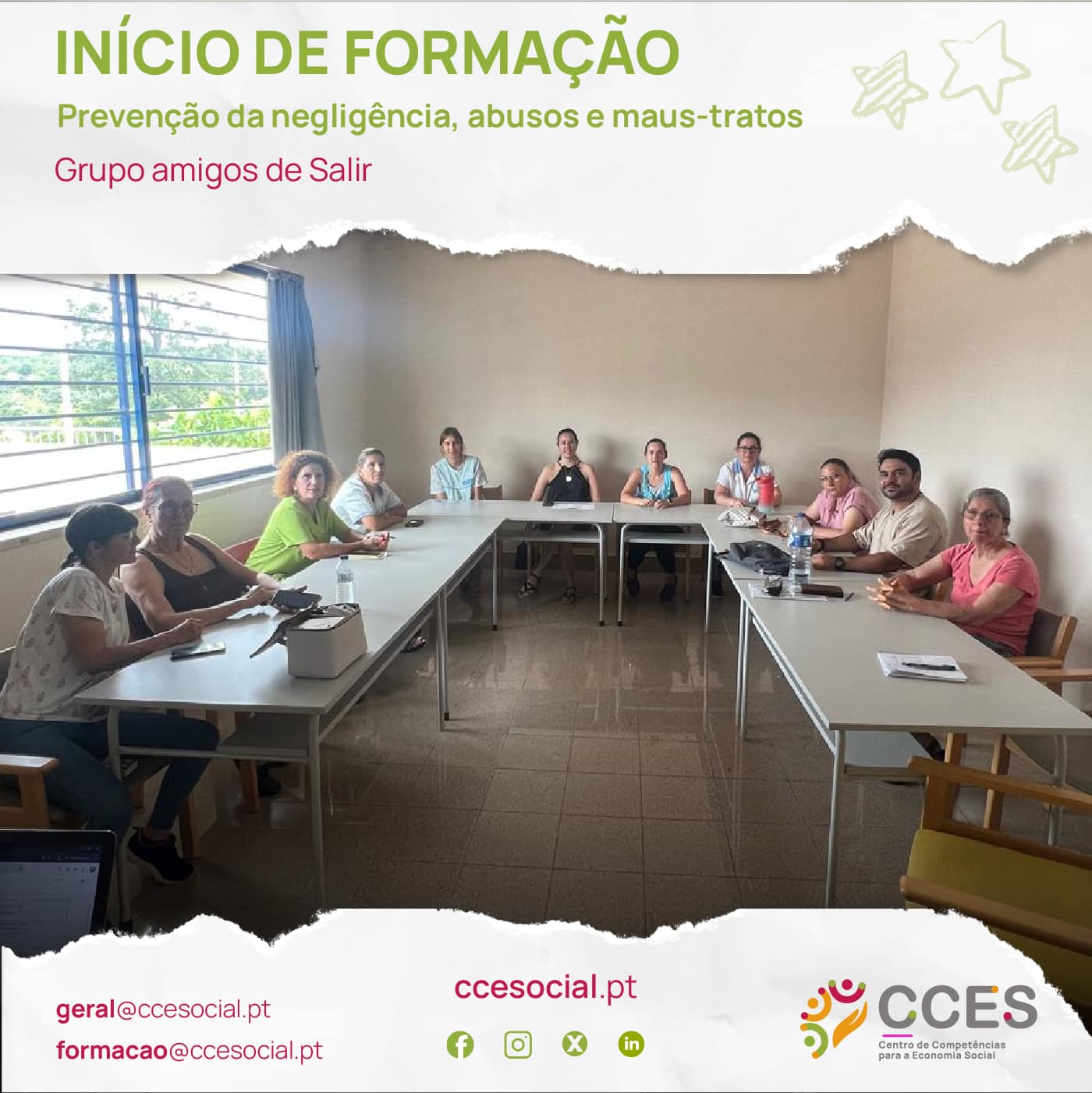 INÍCIO DE FORMAÇÃO – Prevenção da negligência, abusos e maus-tratos – Grupo amigos de Salir