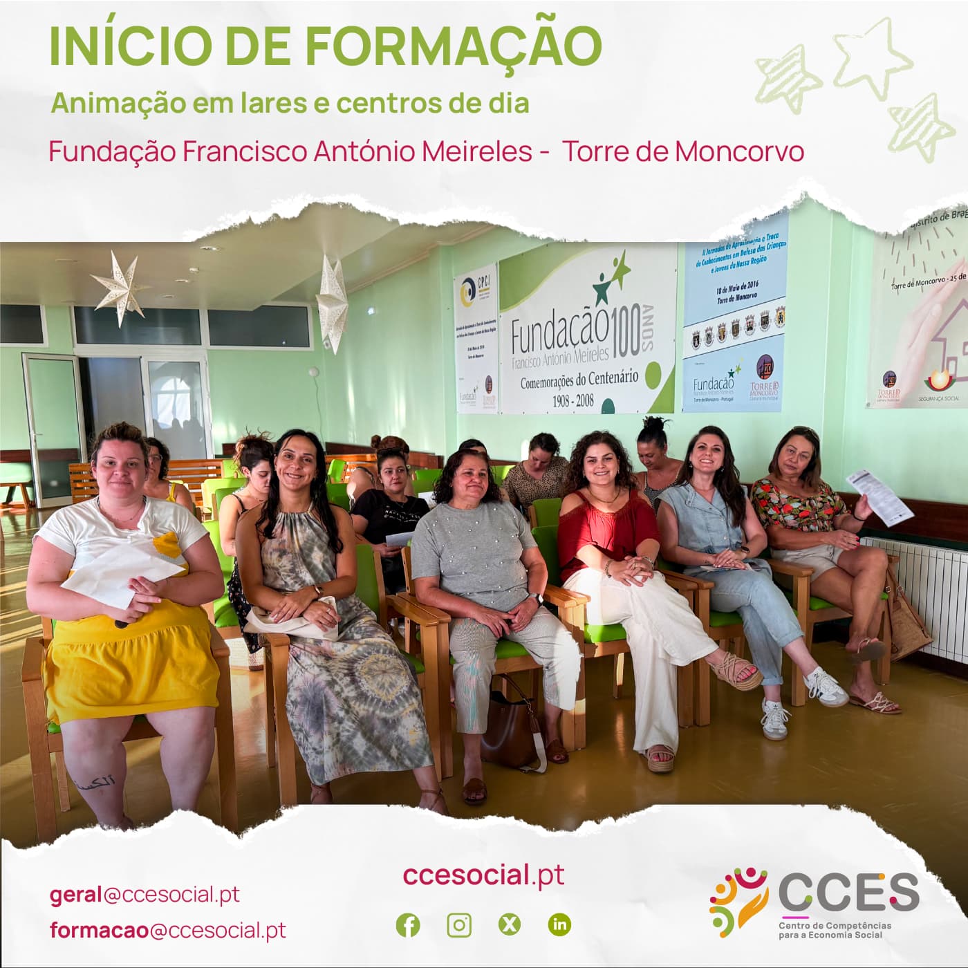 INÍCIO DE FORMAÇÃO – Animação em lares e centros de dia – Fundação Francisco António Meireles – Torre de Moncorvo