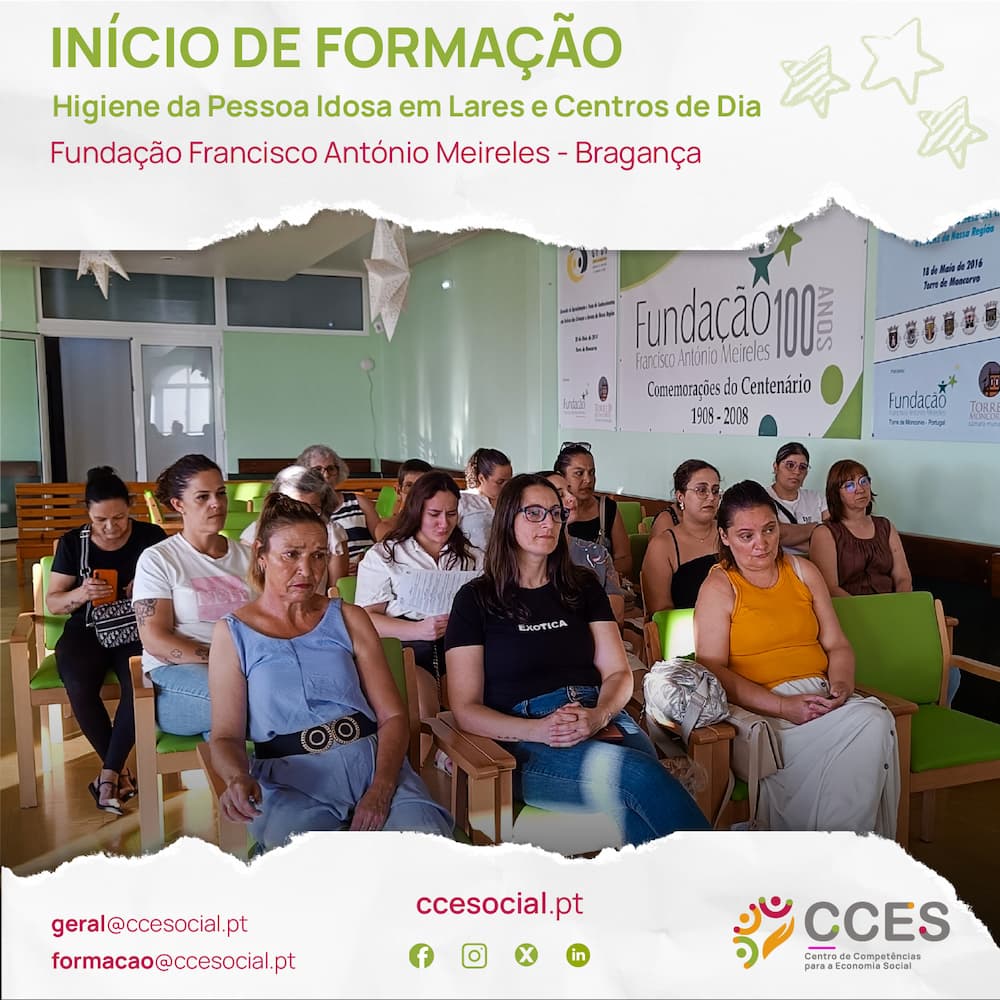 INÍCIO DE FORMAÇÃO – Higiene da Pessoa Idosa em Lares e Centros de Dia – Fundação Francisco António Meireles – Bragança