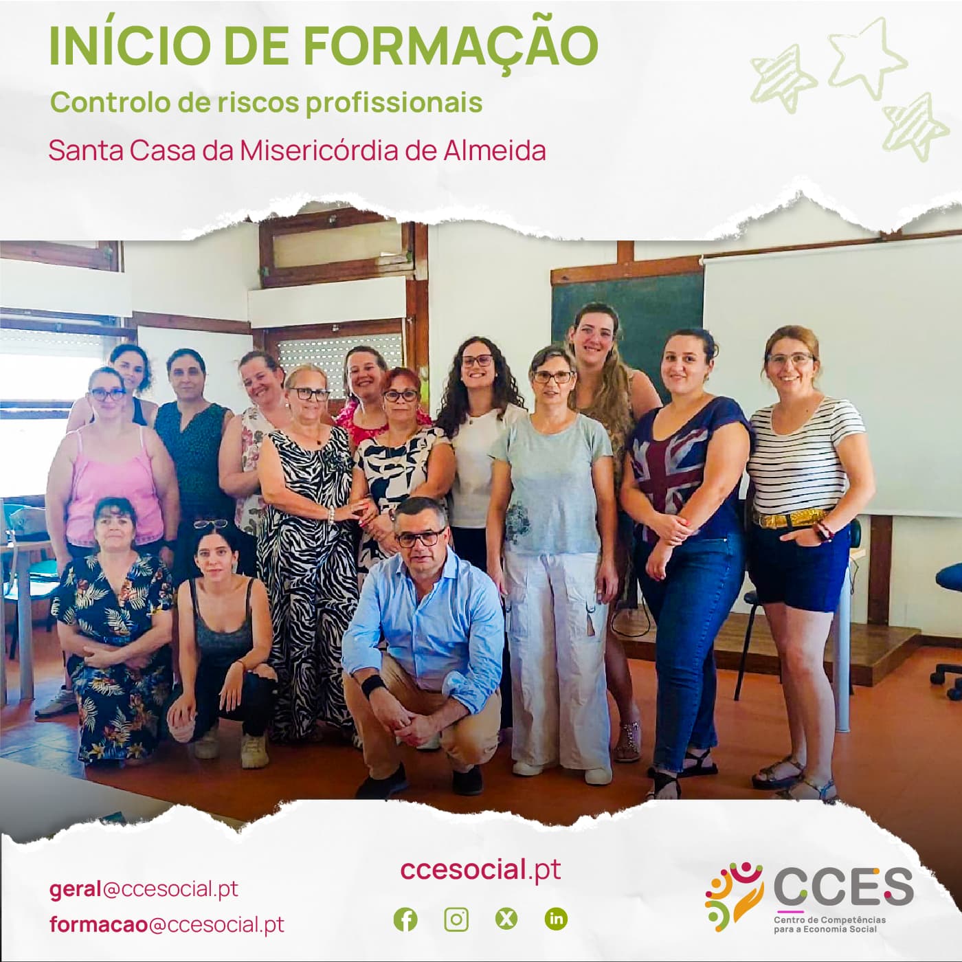 INÍCIO DE FORMAÇÃO – Controlo de riscos profissionais – Santa Casa da Misericórdia do de Almeida