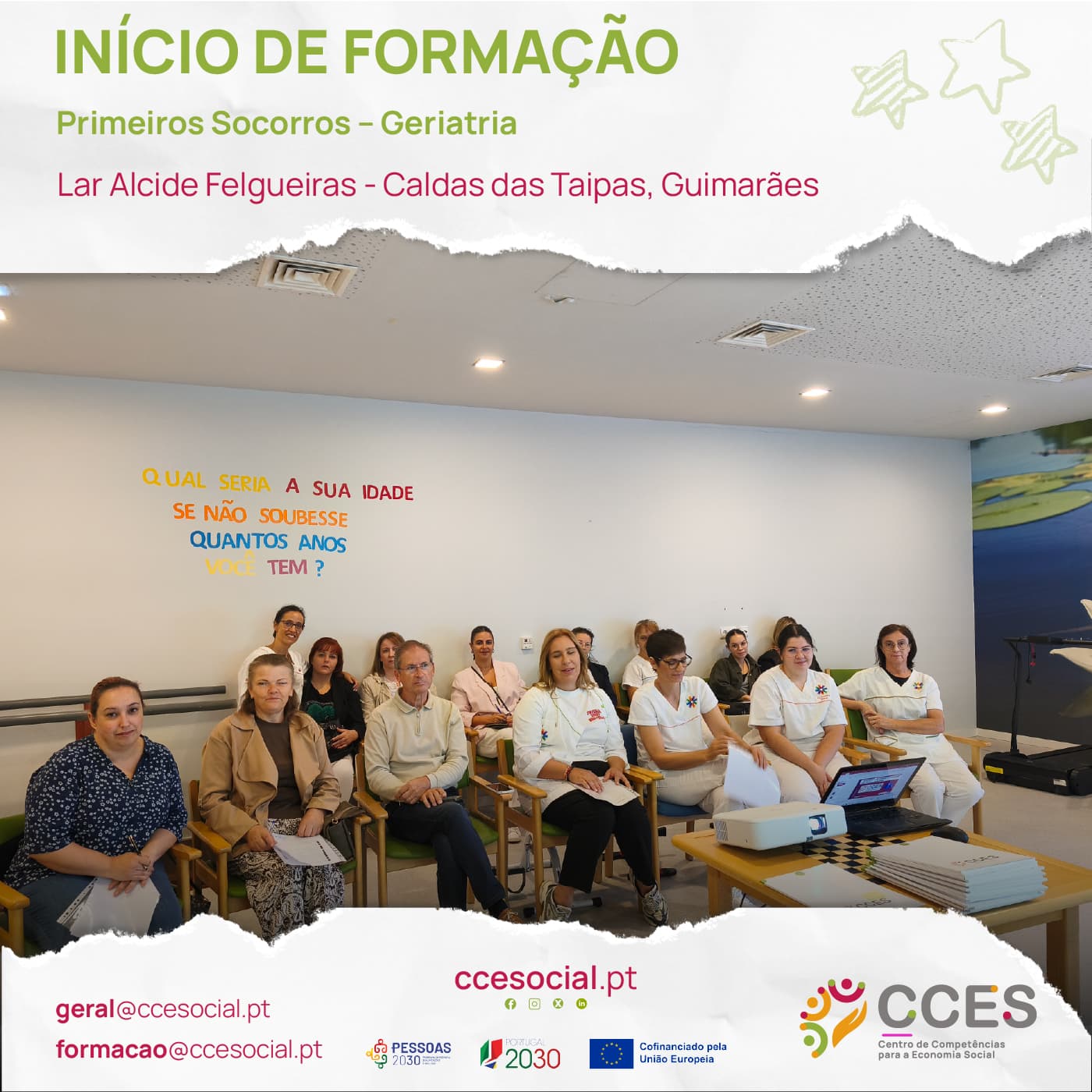 Fotografia formação Lar Alcide Felgueiras - Caldas das Taipas, Guimarães