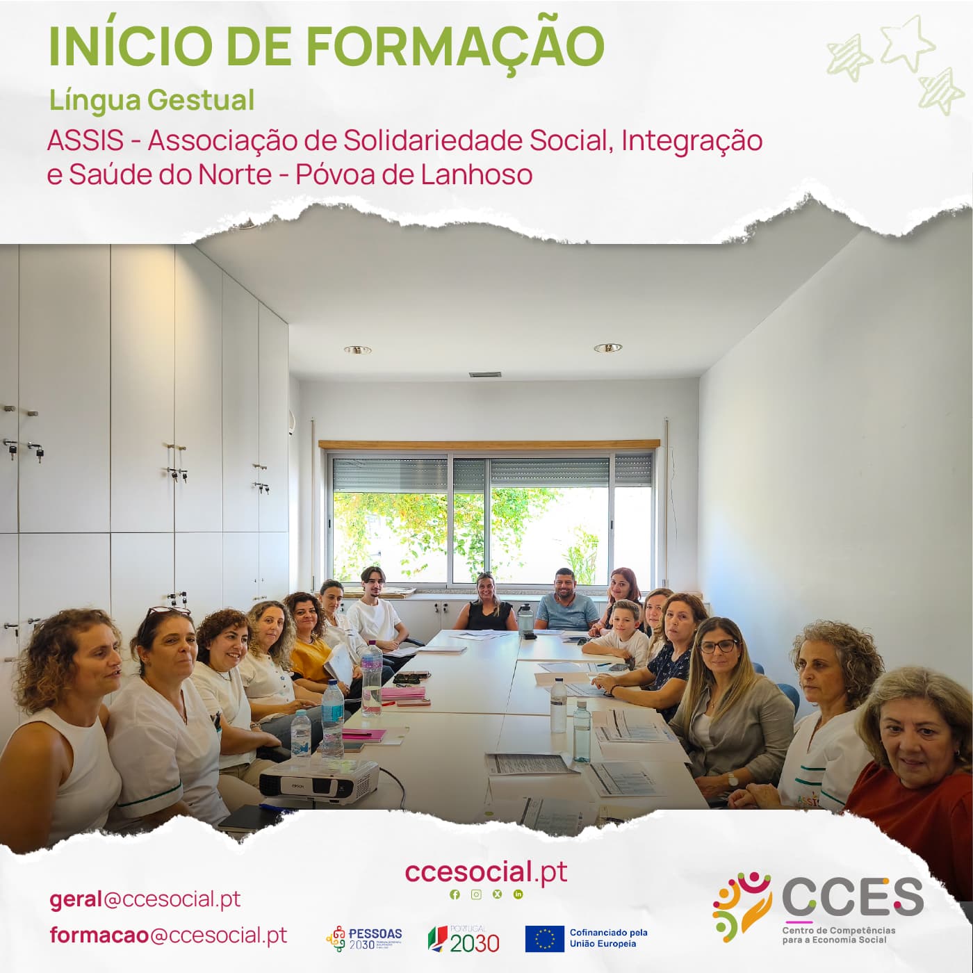 INÍCIO DE FORMAÇÃO – Língua Gestual – ASSIS – Associação de Solidariedade Social, Integração e Saúde do Norte – Póvoa de Lanhoso