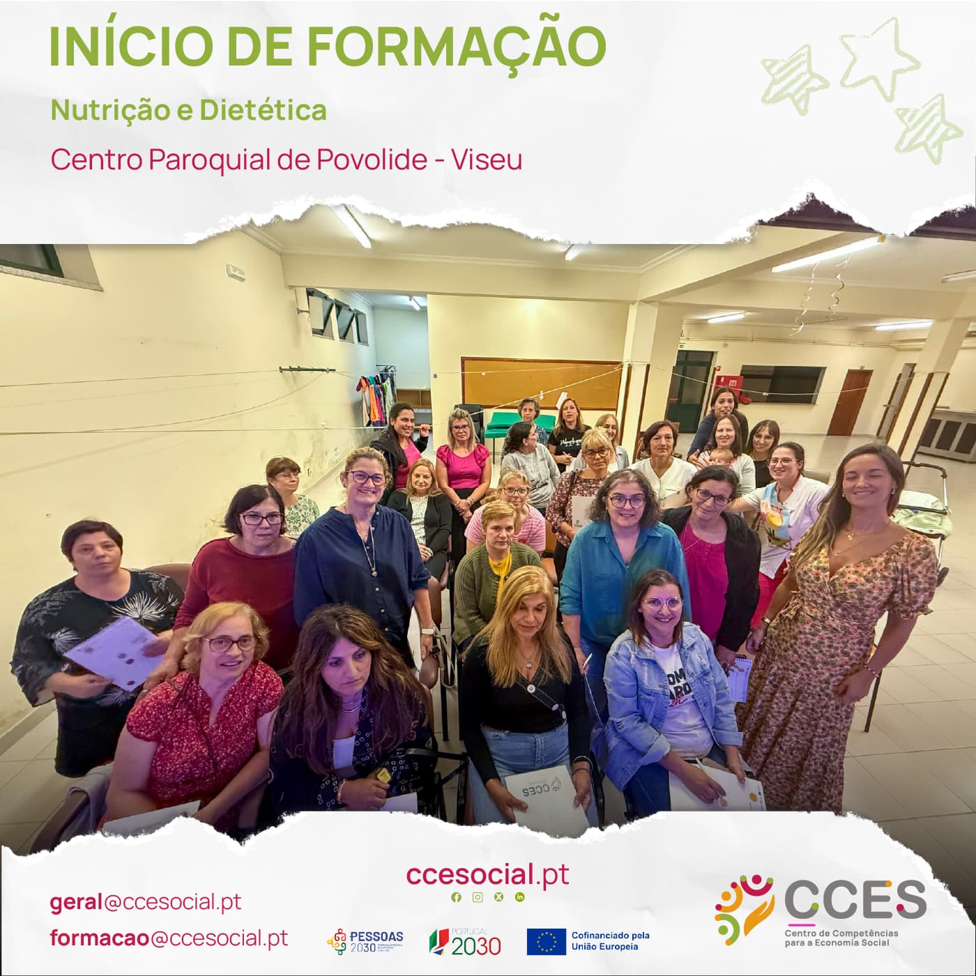 INÍCIO DE FORMAÇÃO – Nutrição e Dietética – Centro Paroquial de Povolide – Viseu