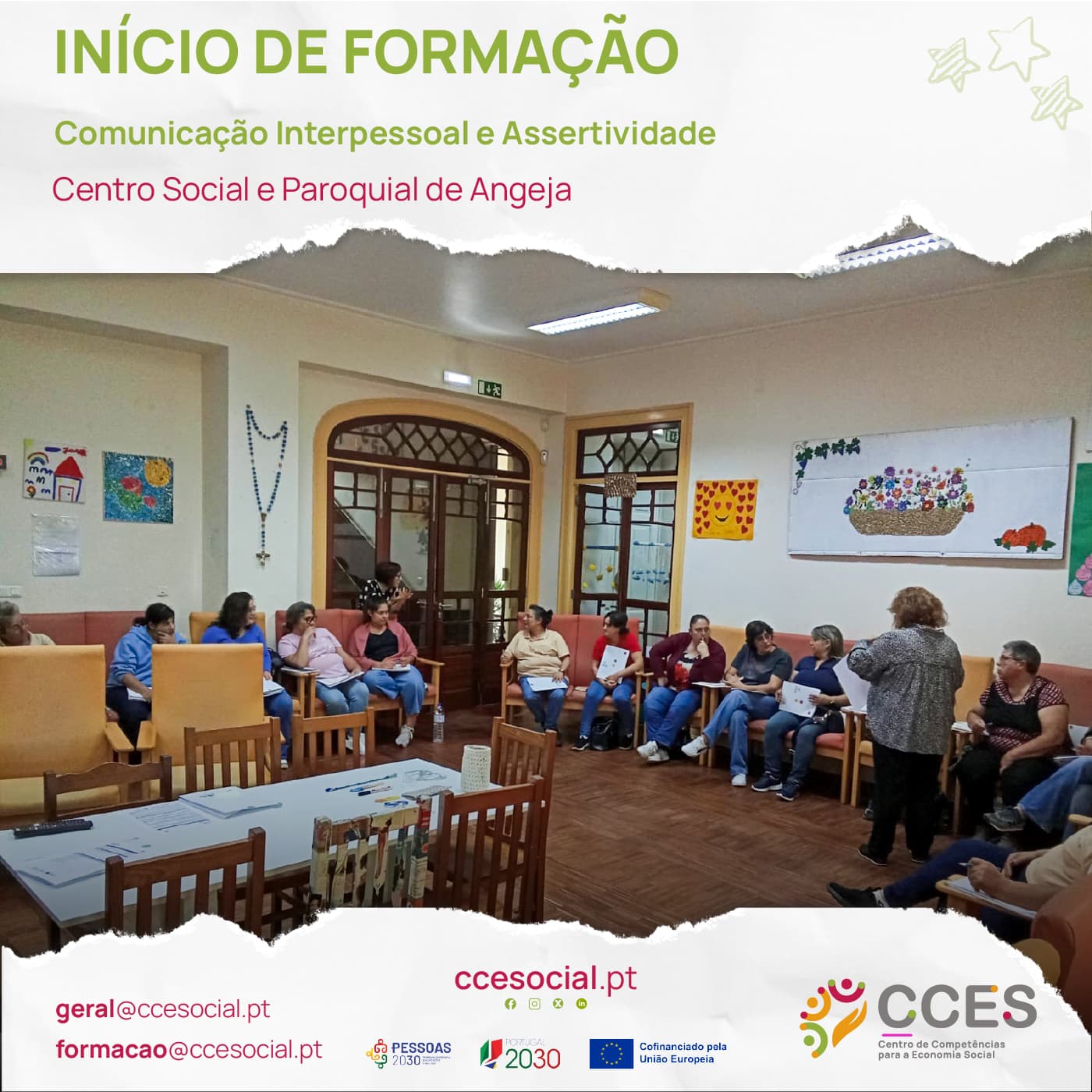 INÍCIO DE FORMAÇÃO – Comunicação Interpessoal e Assertividade – Centro Social e Paroquial de Angeja
