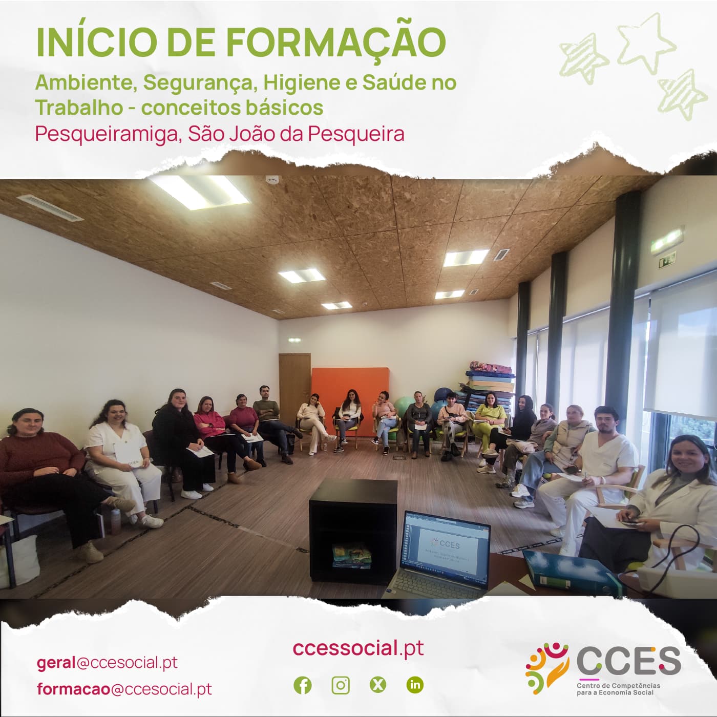 INÍCIO DE FORMAÇÃO Ambiente, Segurança, Higiene e Saúde no Trabalho – conceitos básicos Pesqueiramiga, São João da Pesqueira