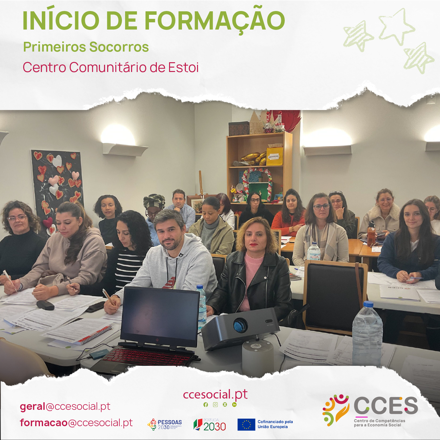 INÍCIO DE FORMAÇÃO- Primeiros Socorros- Centro Comunitário Estoi