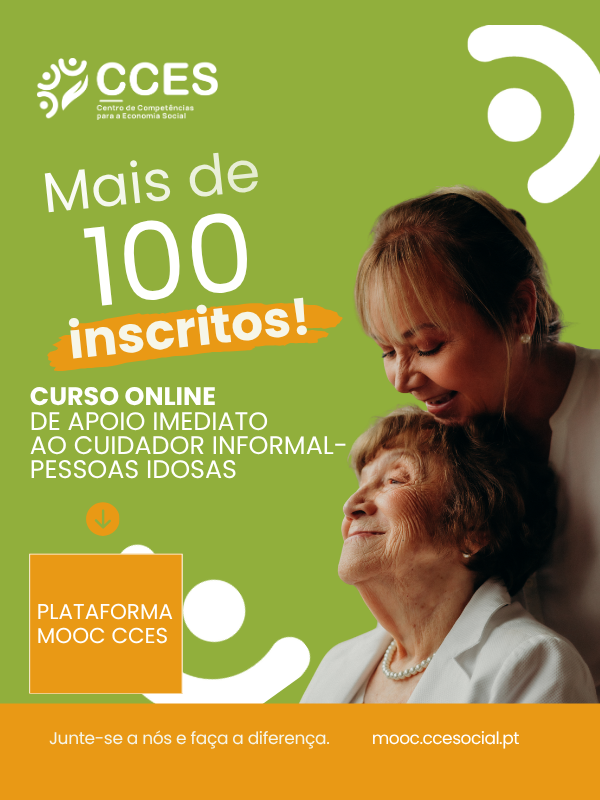 100 inscritos no Curso de Apoio Imediato ao Cuidador Informal- Pessoas Idosas nos primeiros dois meses.
