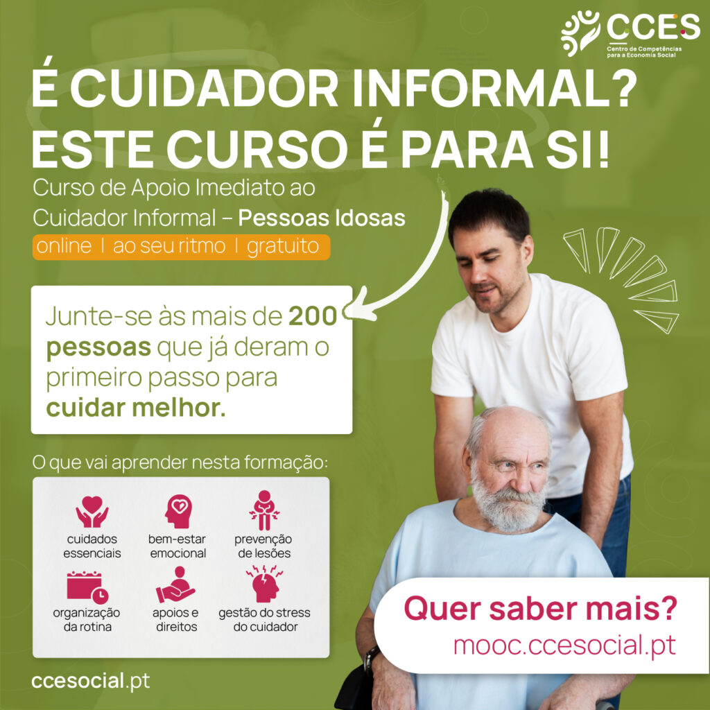 Curso Online do CCES “Apoio Imediato ao Cuidador Informal” com avaliação muito positiva pelos participantes